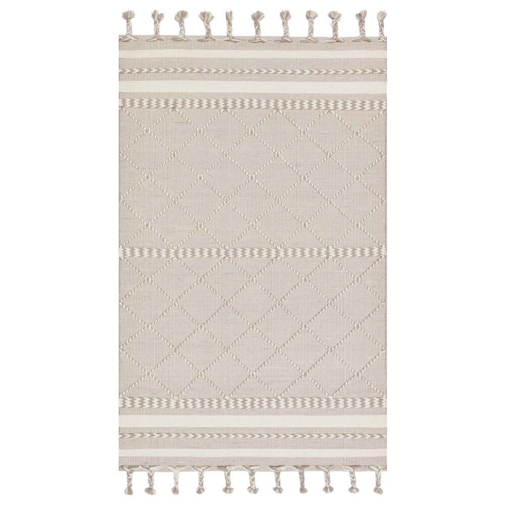 Loloi II Sawyer SAW-05 3"6" x 5"6" Silver Area Rug, , large