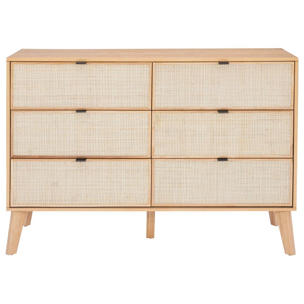 Linon Home Decor Collett 6-Drawer Dresser in Natural, , large