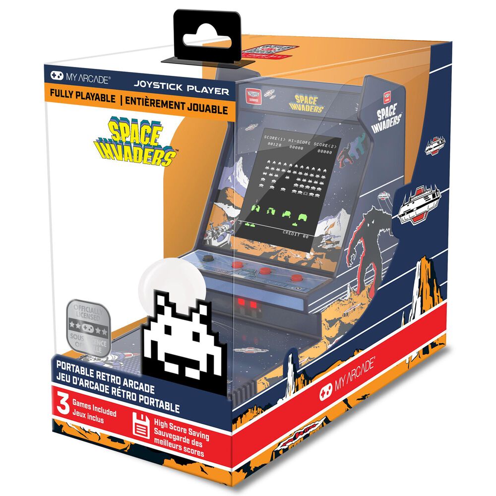 My Arcade Atari Space Invaders Joystick Player Handheld Gaming in Multicolor, , large