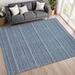 Dalyn Rug Company Soft Essentials Striped Denim 10" x 14" Indoor/Outdoor Area Rug, , large