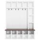 HOMLUX 6-Hook Hall Tree with Cubbies in White, , large