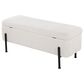 Lumisource Daniella Storage Bench with Cream Cushion in Black, , large