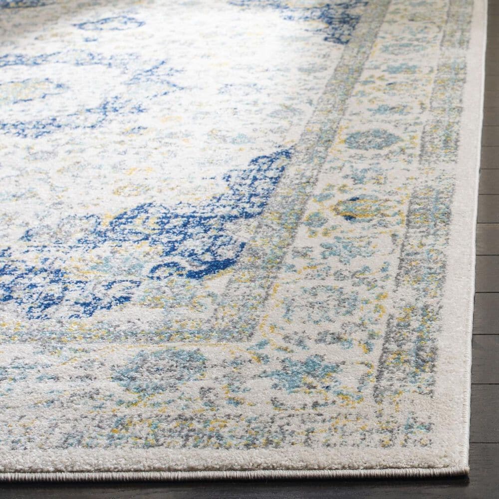 Safavieh Evoke EVK220C 2"2" x 9" Ivory and Blue Runner, , large