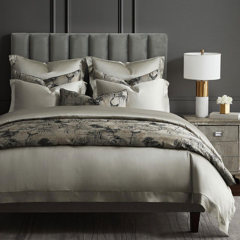 HiEnd Accents Pastoral Jacquard 3-Piece Super Queen Duvet Set in Champagne, , large