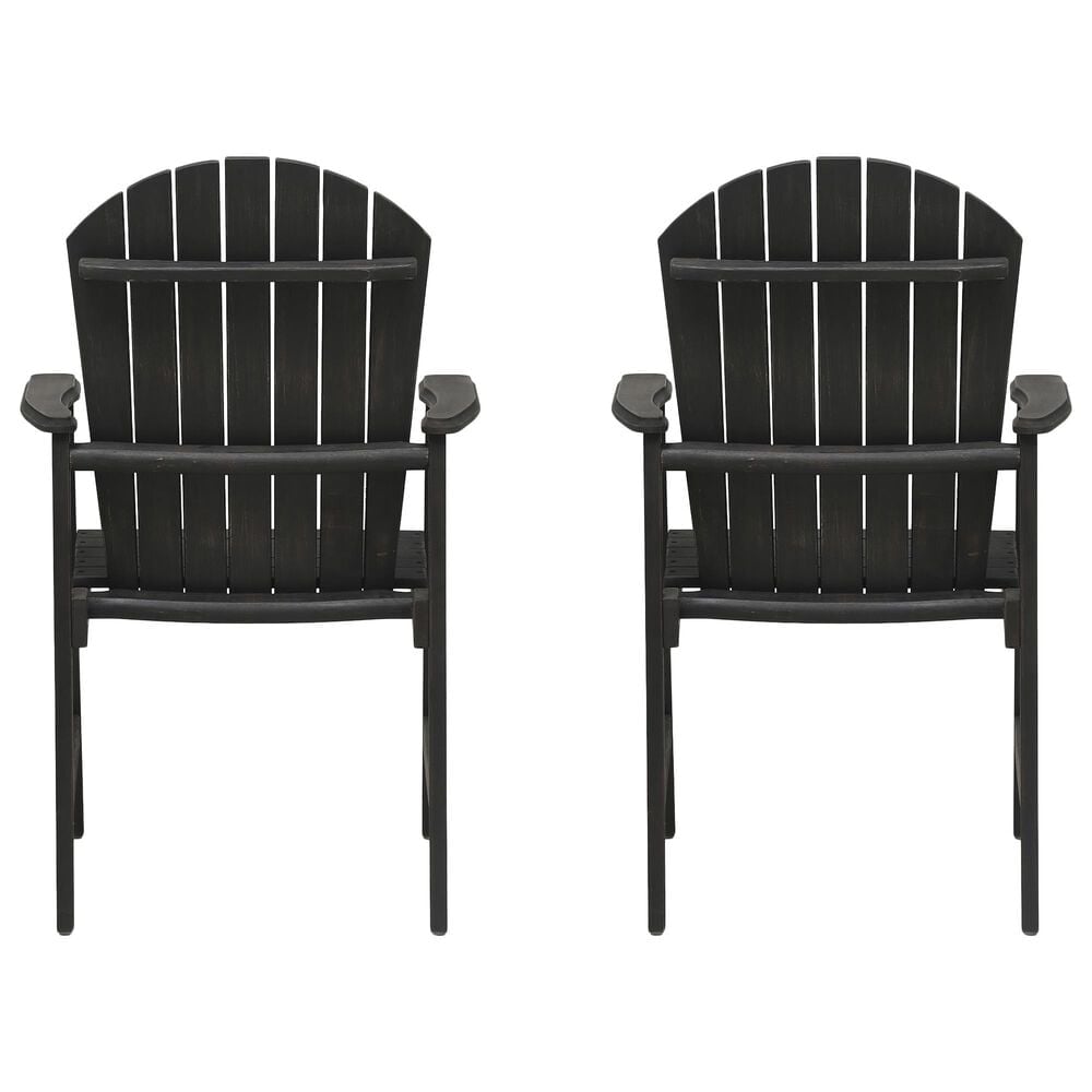 Hearth and Haven Outdoor Adirondack Dining Chair in Dark Grey &#40;Set of 2&#41;, , large