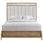 Sterling Timber Elure Queen Upholstered and Strap Panel Bed with 2 Nightstands in Latte, , large
