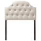 Baxton Studio Morris Twin Upholstered Headboard in Light Beige, , large