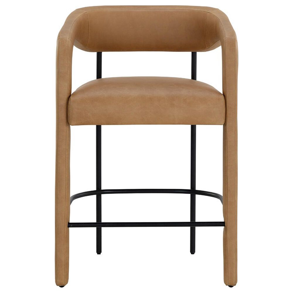 Club Collection By Sunpan Mavia Counter Stool in Matte Black, , large