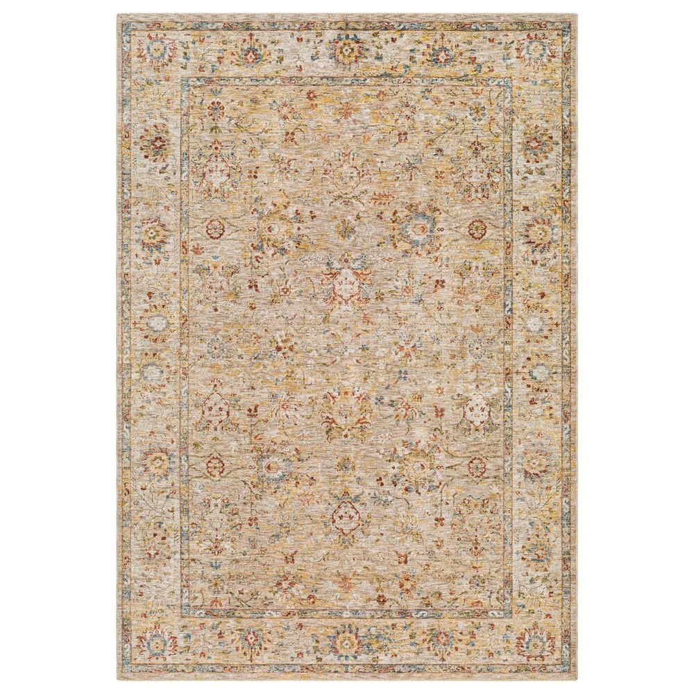 Surya Mona Lisa 10" x 14" Tan, Mustard, Olive, Sage, Brick Red, Dark Blue and Burgundy Area Rug, , large