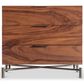 Bernhardt Brasea Queen Upholstered Panel Bed with Dresser and Two Nightstands in Lume, , large