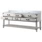 Lexora Home Norwalk 80" Double Bathroom Vanity in White Oak with White Carrara Marble Top and Rectangle Sink, , large