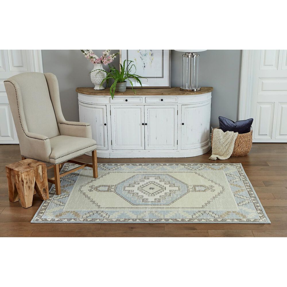 Momeni Anatolia ANA-2 3&#39;3&quot; x 5&#39; Light Blue Area Rug, , large