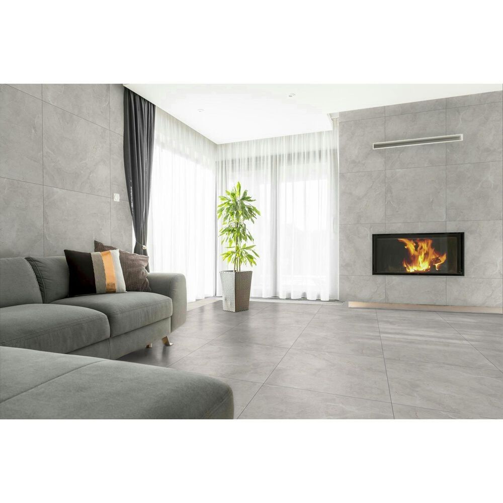 Emser Savino Argent 24" x 47" Matte Porcelain Tile, , large