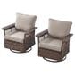 Sunwell Garden Patio Swivel Glider Chair in Beige (Set of 2), , large