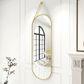 HOMLUX 16" x 48" Oval Wall Mirror in Gold, , large