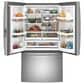 GE Appliances 28.7 Cu. Ft. 3-Door French Door Refrigerator in Stainless Steel, , large