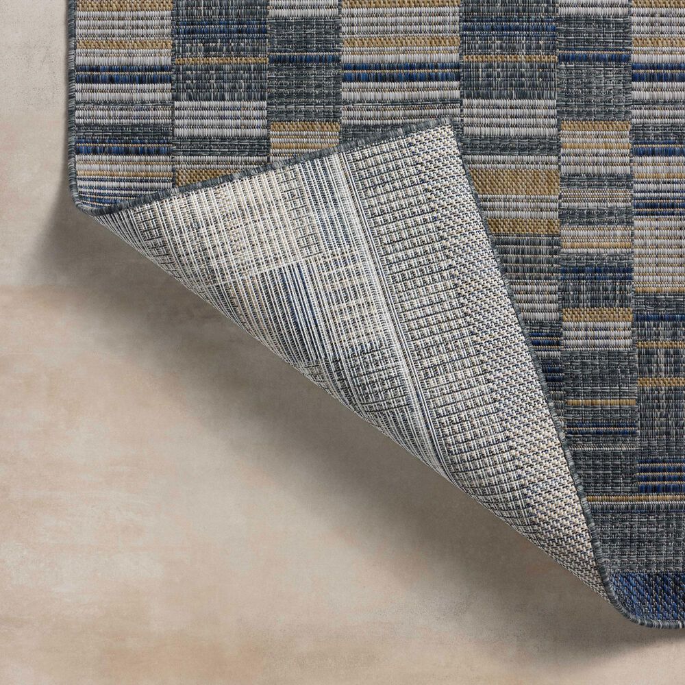 Loloi II Birch 2&#39;3&quot; x 3&#39;9&quot; Denim and Gold Indoor/Outdoor Area Rug, , large