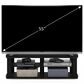 HOMLUX 43.3" Modern Entertainment Center TV Stand in Black, , large