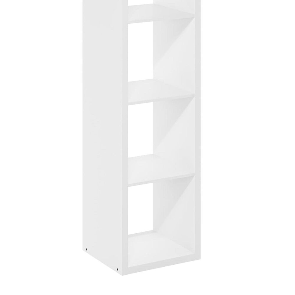 HOMLUX 5-Cube Reversible Open Back Bookshelf in White, , large