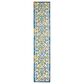 Nourison Aloha 2"3" x 12" Ivory and Blue Indoor/Outdoor Runner, , large
