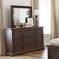 Napa Furniture Design Grand Louie Dresser Mirror in Ebony and Wheat, , large