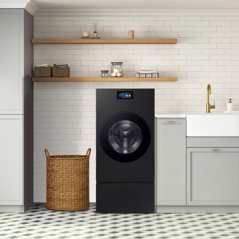 Samsung Bespoke AI Laundry Combo Pedestal with Storage Drawer in Brushed Black, , large
