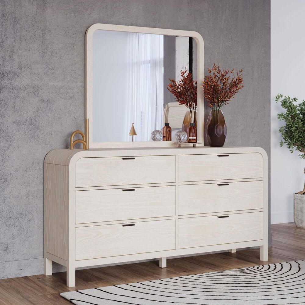 Urban Home Drake Dresser Mirror in Sugar, , large
