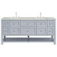 James Martin Vanities Breckenridge 72" Double Bathroom Vanity in Serenity Blue with 3 cm Eternal Jasmine Pearl Silestone Top, Rectangular Sinks and FreePower Wireless Charger, , large