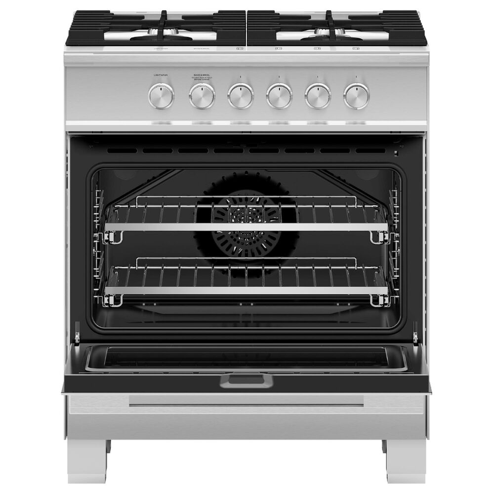 Fisher &amp; Paykel 3-Piece Kitchen Package with 18.9 Cu. Ft. Freestanding French Door Refrigerator and Gas Range in Stainless Steel, , large
