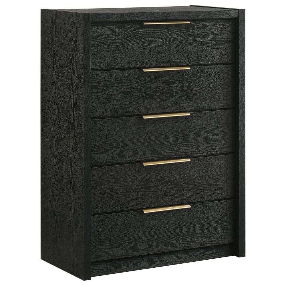 Mayberry Hill South Bend 5 Drawer Chest in Black, , large