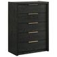 Mayberry Hill South Bend 5 Drawer Chest in Black, , large