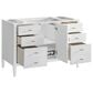 James Martin Vanities Myrrin 48" Vanity in Bright White with 3 cm Carrara White Marble Top, , large