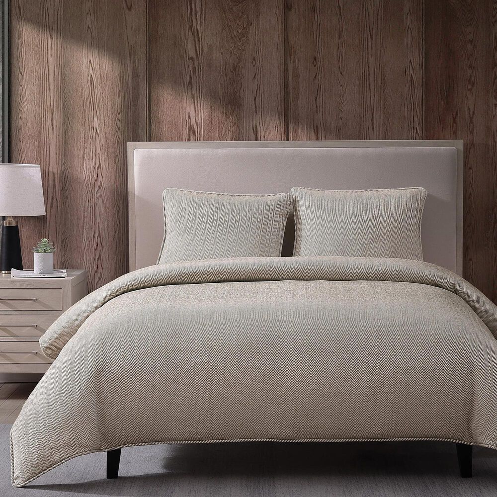 HiEnd Accents Chenille 3-Piece Super King Comforter Set in Light Tan, , large