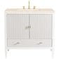 James Martin Vanities Myrrin 36" Vanity in Bright White with 3 CM Ethereal Noctis Quartz Top, , large