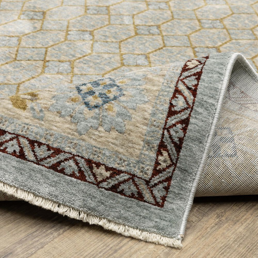 Oriental Weavers Capella Blue and Gold 7&#39;10&quot; x 10&#39;10&quot; Area Rug, , large