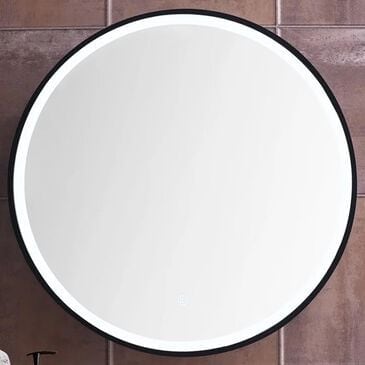 James Martin Vanities Cirque 24" Bathroom Mirror in Matte Black, , large