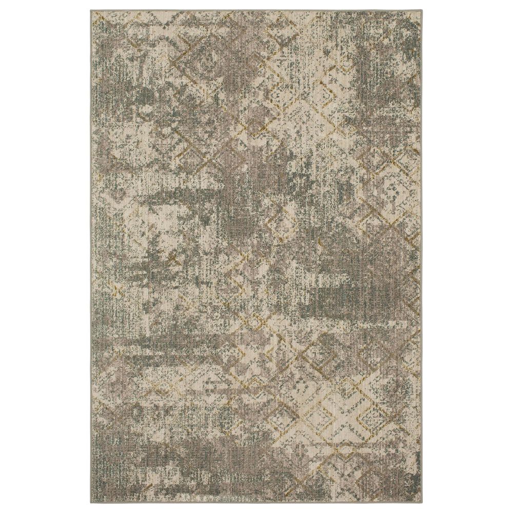 Karastan Montreal Bisbee 91953-90082 8' x 11' Grey, Gold and Aquamarine Area Rug, , large