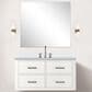 Lexora Home Castor 36" Single Bathroom Vanity in White with 2 cm White Quartz Top, Rectangular Sink and 34" Mirror, , large