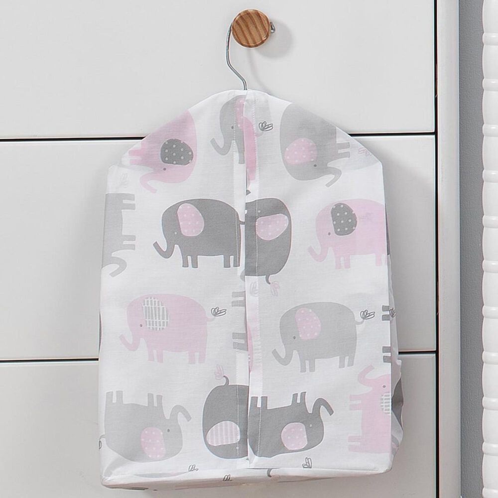 Lambs and Ivy Eloise Diaper Stacker in Pink, Gray and White, , large