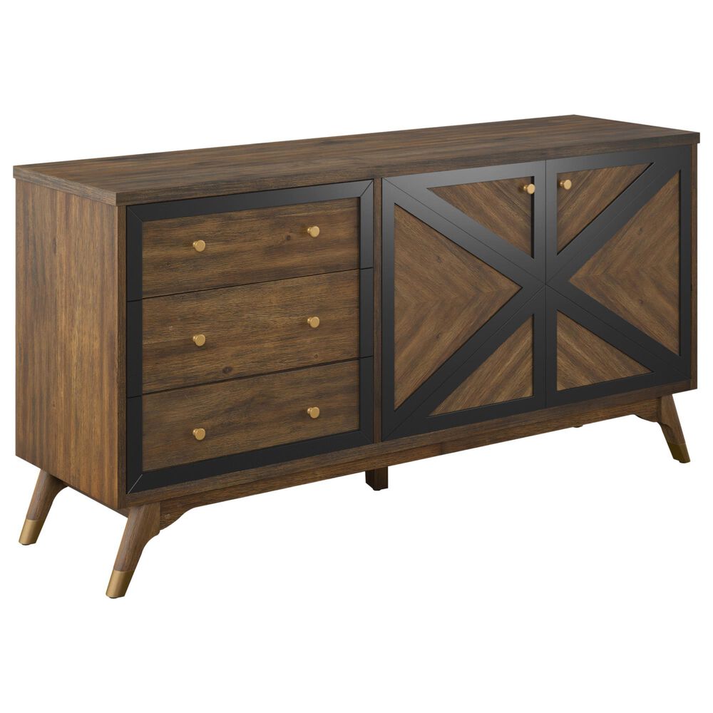 Accentric Approach 59" Console Table in Brown and Black, , large