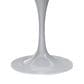 Leisuremod LeisureMod Verve Collection 36 Round Dining Table, White Base with Laminated White Marbleized Top, , large