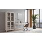 Urban Home Drake Glass Door Wooden Bookcase in Sugar, , large
