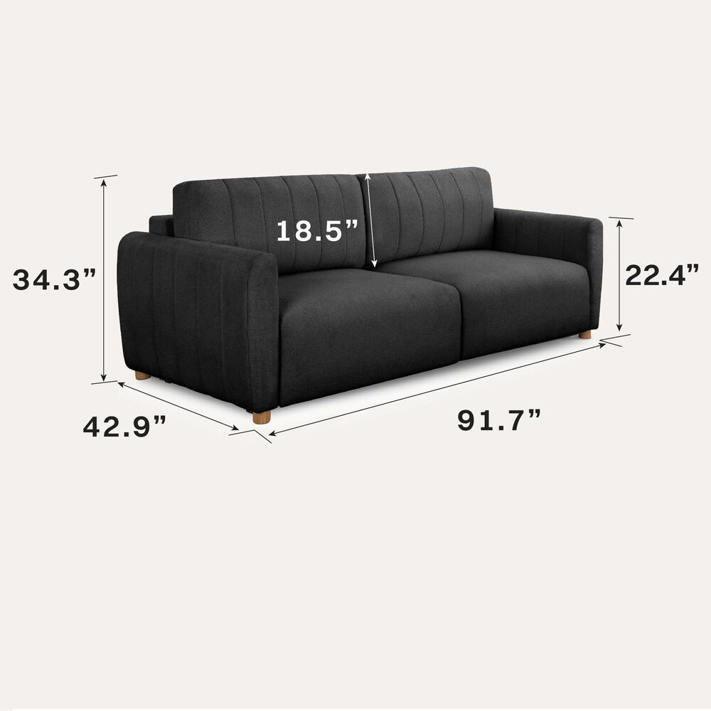 Lifestyle Solutions Galloway Convertible Sofa in Charcoal, , large