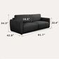 Lifestyle Solutions Galloway Convertible Sofa in Charcoal, , large