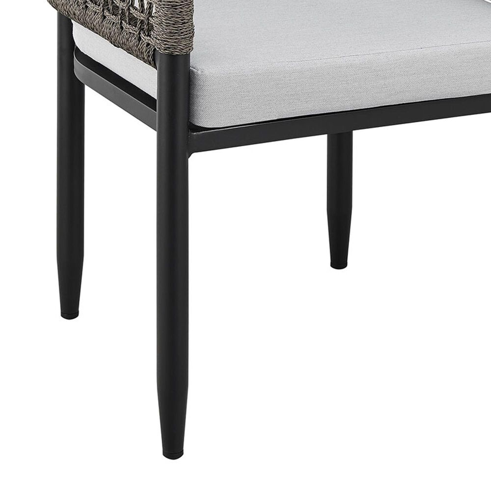 Blue River Alegria Outdoor Dining Chair with Light Grey Cushion in Black (Set of 2), , large