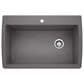 Blanco Diamond Super Single Dual Mount Kitchen Sink in Cinder, , large