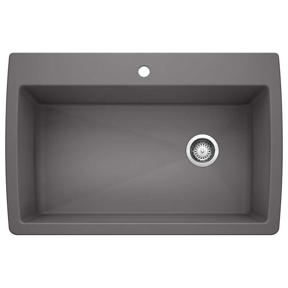 Blanco Diamond Super Single Dual Mount Kitchen Sink in Cinder, , large
