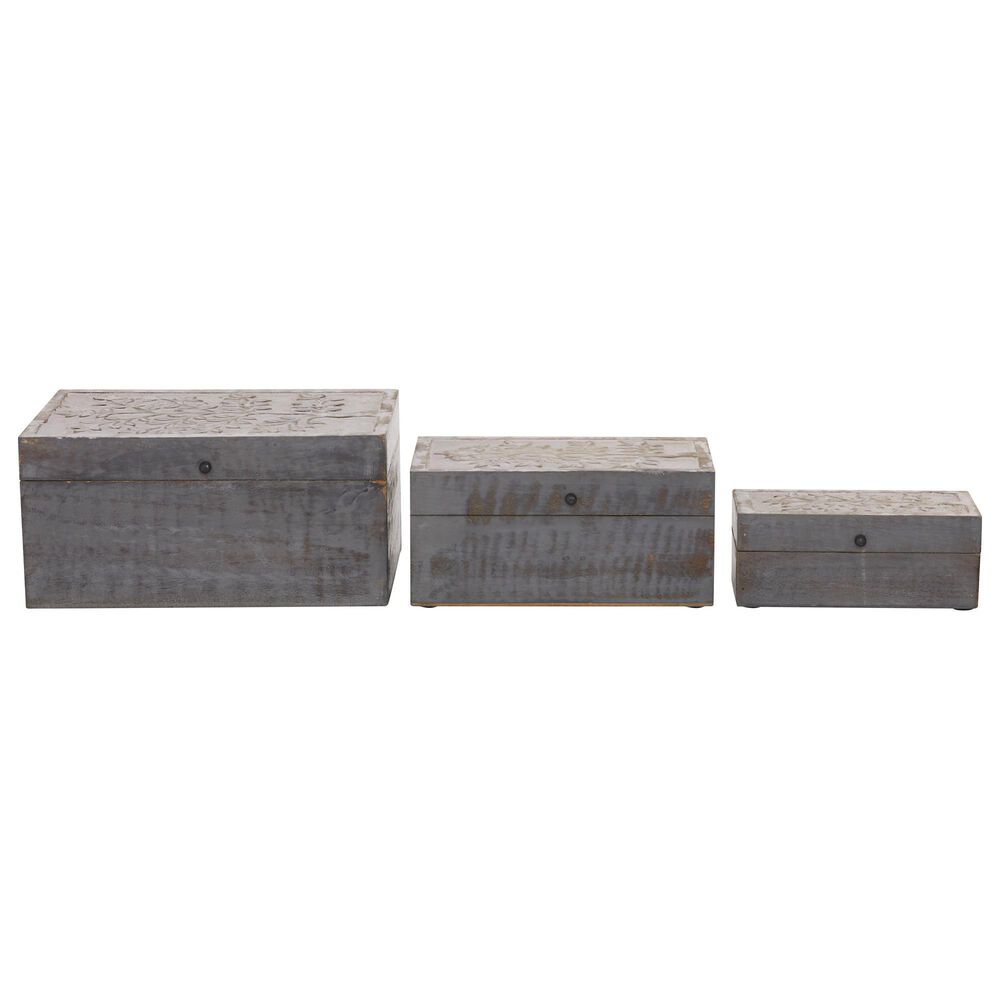 Maple and Jade Country Cottage Box in Grey &#40;Set of 3&#41;, , large