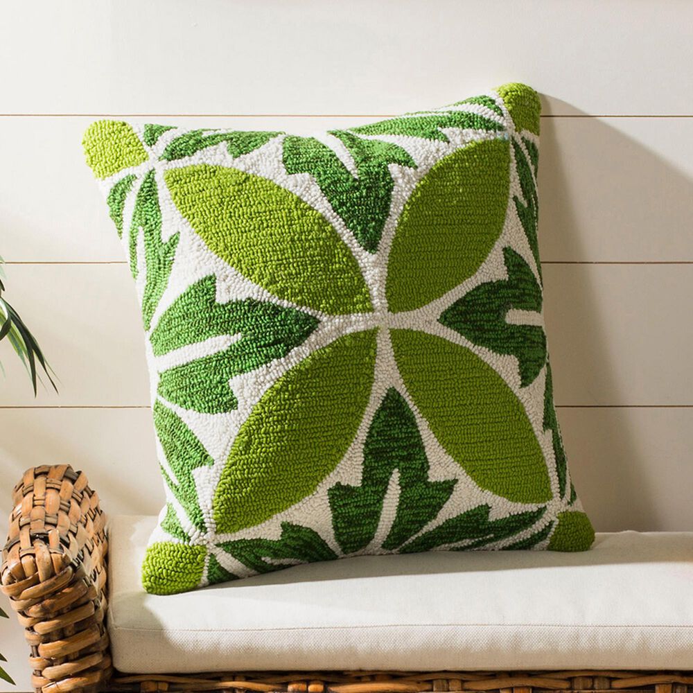 Safavieh Paradise 20" Pillow in Green and White, , large
