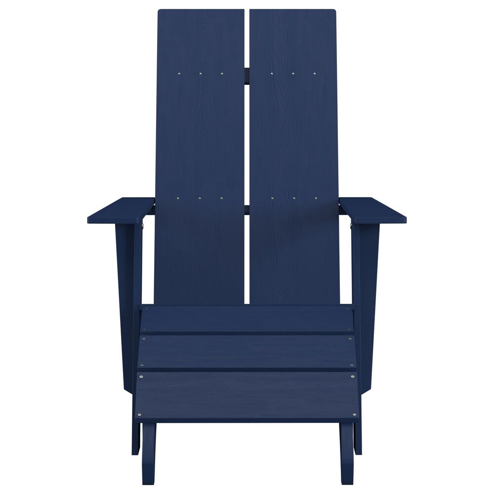 Flash Furniture Sawyer Adirondack Chair in Navy Blue, , large